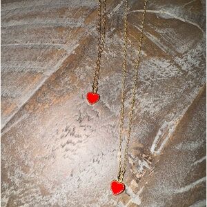 Brandy Melville heart bracelet and necklace set